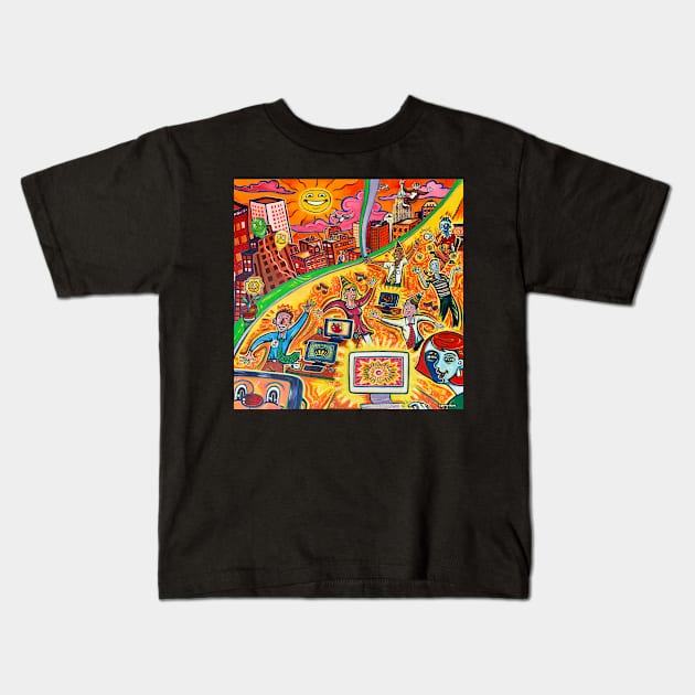 'OFFICE PARTY' Kids T-Shirt by jerrykirk